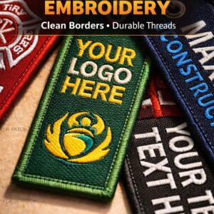 Custom Embroidered Keychain | Personalized Text, Logo, Team Gift