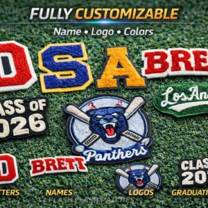 Custom Chenille Patches | Varsity Jacket, Iron On, Sew On, Velcro